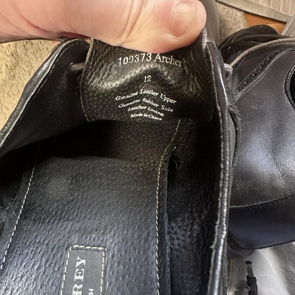 Aston Grey Black Wingtips Dress Shoes mens 12 US - Picture 2 of 10